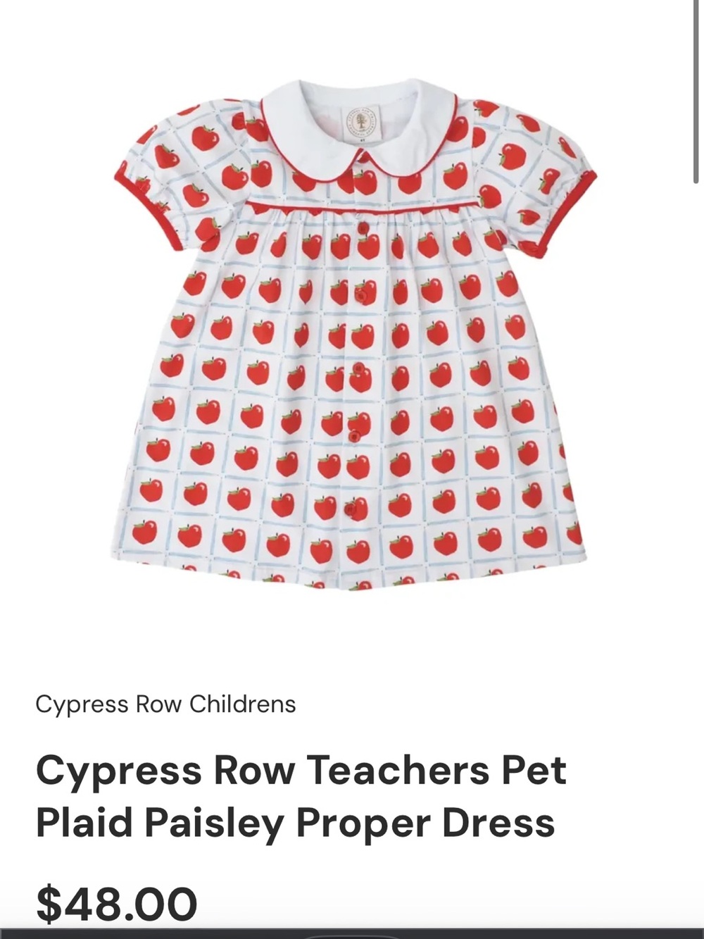 Cypress Row Teachers Pet Plaid Paisley Proper dress